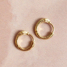 Load image into Gallery viewer, MINI OUROBOROS HUGGIES GOLD VERMEIL
