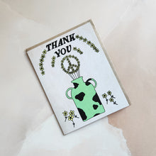 Load image into Gallery viewer, THANK YOU (COW PRINT VASE) - GREETING CARD