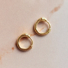 Load image into Gallery viewer, MINI OUROBOROS HUGGIES GOLD VERMEIL