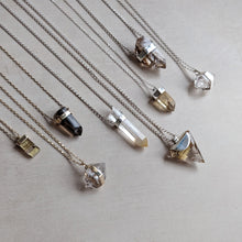 Load image into Gallery viewer, BESPOKE: PYRAMID CHARGED GOLDEN RUTILE PENDANT SILVER