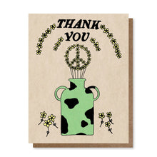 Load image into Gallery viewer, THANK YOU (COW PRINT VASE) - GREETING CARD