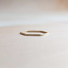 Load image into Gallery viewer, HEXAGON RING RECYCLED 9CT GOLD