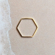 Load image into Gallery viewer, HEXAGON RING RECYCLED 9CT GOLD