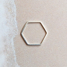 Load image into Gallery viewer, HEXAGON RING RECYCLED SILVER
