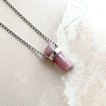 Load image into Gallery viewer, BESPOKE: PINK TOURMALINE PENDANT SILVER