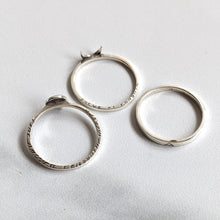 Load image into Gallery viewer, SUN MOON ELEMENTS STACKING SET SILVER