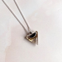 Load image into Gallery viewer, PYRAMID CHARGED GOLDEN RUTILE TRIANGLE PENDANT SILVER