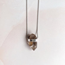 Load image into Gallery viewer, BESPOKE: PYRAMID CHARGED GOLDEN RUTILE PENDANT SILVER