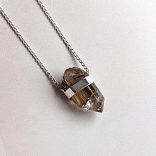 Load image into Gallery viewer, BESPOKE: PYRAMID CHARGED GOLDEN RUTILE PENDANT SILVER