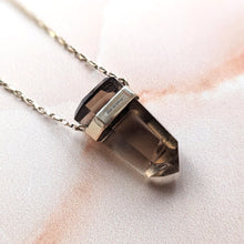 Load image into Gallery viewer, BESOPKE: PYRAMID CHARGED CITRINE PENDANT 9CT GOLD