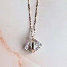 Load image into Gallery viewer, BESPOKE: PYRAMID CHARGED GIANT HERKIMER DIAMOND PENDANT 9CT GOLD