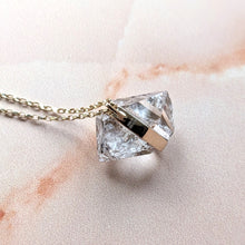 Load image into Gallery viewer, BESPOKE: PYRAMID CHARGED GIANT HERKIMER DIAMOND PENDANT 9CT GOLD