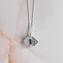 Load image into Gallery viewer, BESPOKE: PYRAMID CHARGED GIANT HERKIMER DIAMOND PENDANT IN SILVER