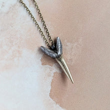 Load image into Gallery viewer, SHARK TOOTH PENDANT GOLD PLATE