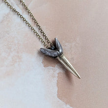 Load image into Gallery viewer, SHARK TOOTH PENDANT GOLD PLATE