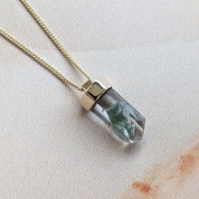 Load image into Gallery viewer, GREEN LODOLITE PHANTOM CRYSTAL PENDANT 9CT GOLD