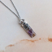 Load image into Gallery viewer, BESPOKE: HERKIMER & SUPER SEVEN PENDANT IN SILVER