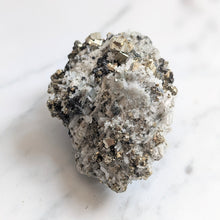 Load image into Gallery viewer, PYRITE ON SPHALERITE + NEEDLE QUARTZ
