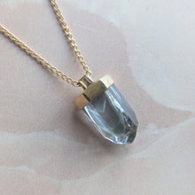 Load image into Gallery viewer, CHLORITE PHANTOM PENDANT FAIRMINED GOLD PLATE