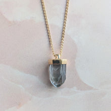Load image into Gallery viewer, CHLORITE PHANTOM PENDANT FAIRMINED GOLD PLATE