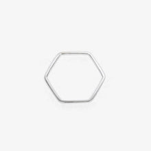 Load image into Gallery viewer, HEXAGON RING RECYCLED SILVER