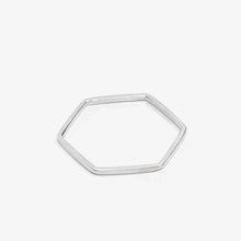 Load image into Gallery viewer, HEXAGON RING RECYCLED SILVER