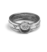 Load image into Gallery viewer, SUN MOON ELEMENTS STACKING SET SILVER