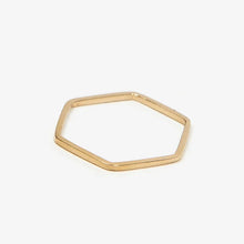 Load image into Gallery viewer, HEXAGON RING RECYCLED 9CT GOLD
