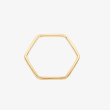 Load image into Gallery viewer, HEXAGON RING RECYCLED 9CT GOLD