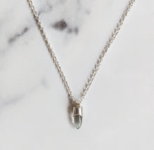 Load image into Gallery viewer, ELEMENTAL CRYSTAL BULLET PENDANT - SILVER