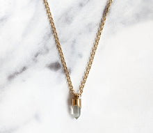 Load image into Gallery viewer, ELEMENTAL CRYSTAL BULLET PENDANT - GOLD PLATED