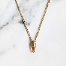 Load image into Gallery viewer, ELEMENTAL CRYSTAL BULLET PENDANT - GOLD PLATED