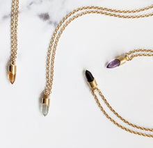Load image into Gallery viewer, ELEMENTAL CRYSTAL BULLET PENDANT - GOLD PLATED
