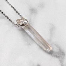 Load image into Gallery viewer, BESPOKE - LASER QUARTZ PENDANT SILVER