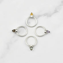 Load image into Gallery viewer, ELEMENTAL CRYSTAL BULLET RING - SILVER