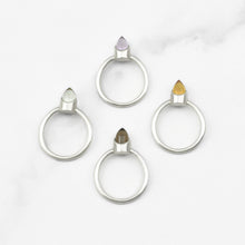Load image into Gallery viewer, ELEMENTAL CRYSTAL BULLET RING - SILVER