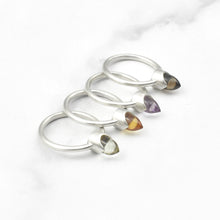 Load image into Gallery viewer, ELEMENTAL CRYSTAL BULLET RING - SILVER