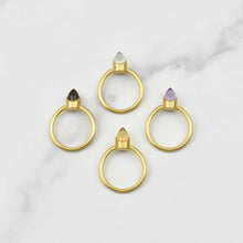 Load image into Gallery viewer, ELEMENTAL CRYSTAL BULLET RING - GOLD PLATE