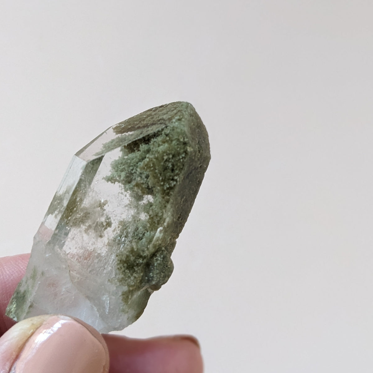GREEN CHLORITE PHANTOM QUARTZ – Shes Lost Control