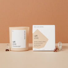Load image into Gallery viewer, I AM LOVE - NATURAL CRYSTAL CANDLE