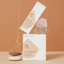 Load image into Gallery viewer, I AM LOVE - NATURAL CRYSTAL CANDLE