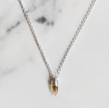 Load image into Gallery viewer, ELEMENTAL CRYSTAL BULLET PENDANT - SILVER