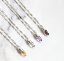 Load image into Gallery viewer, ELEMENTAL CRYSTAL BULLET PENDANT - SILVER