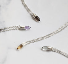 Load image into Gallery viewer, ELEMENTAL CRYSTAL BULLET PENDANT - SILVER