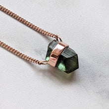 Load image into Gallery viewer, GREEN TOURMALINE PENDANT 9CT ROSE GOLD