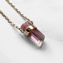 Load image into Gallery viewer, PINK TOURMALINE PENDANT 9CT GOLD