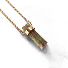Load image into Gallery viewer, WATERMELON TOURMALINE PENDANT 9CT GOLD