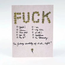 Load image into Gallery viewer, F**K CHECKLIST - GREETING CARD
