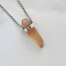 Load image into Gallery viewer, TANGERINE QUARTZ PENDANT SILVER
