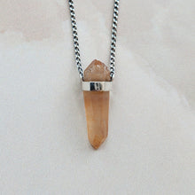 Load image into Gallery viewer, TANGERINE QUARTZ PENDANT SILVER
